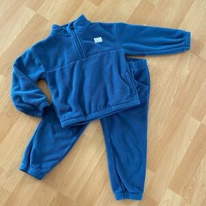 Little Planet by Carters ORGANIC Fleece Blue Fleece Set 4T